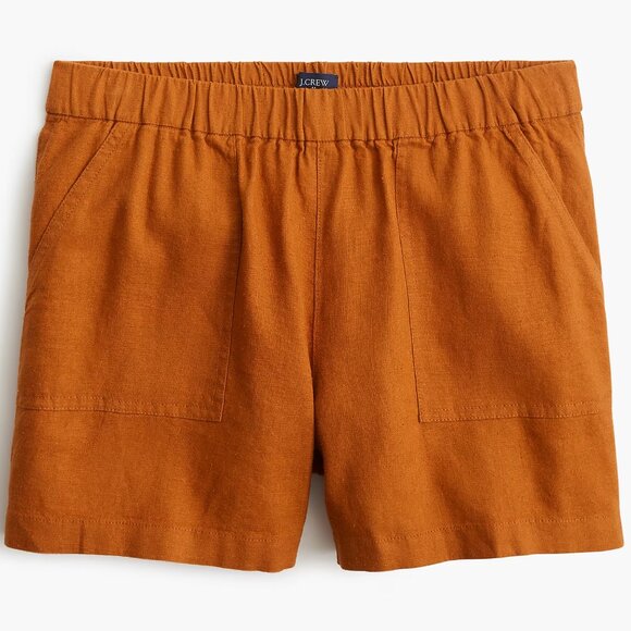 J. Crew Adobe Linen-Blend Pull-On Short/NWT/M - Picture 4 of 13